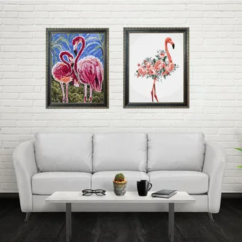

Besegad Paint Flamingos Modular Drawing DIY Oil Painting Canvas with Acrylic Paint Home Office Picture Decor Paint Art Gift Toys