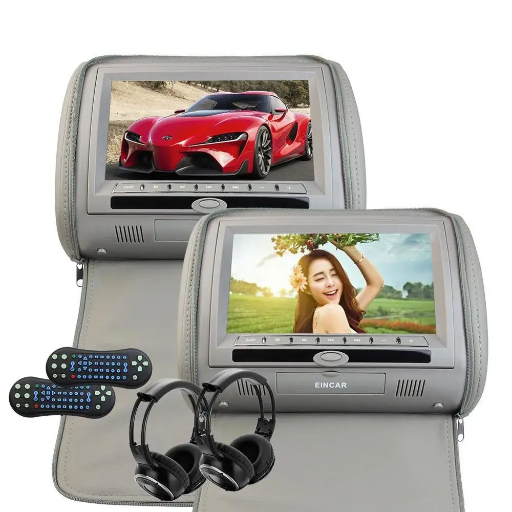 Car headrest cd DVD player 9" HD Digital Screen car dvd player with FM