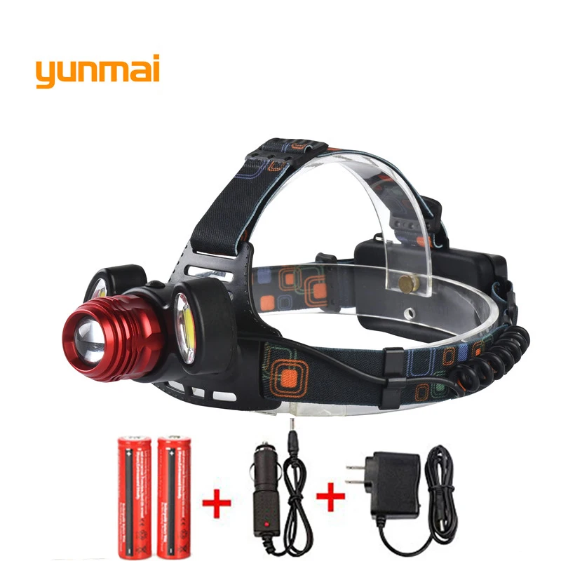 USB Rechargeable COB LED Headlamp 6 Modes Head Light Torch Flashlight Outdoor UK