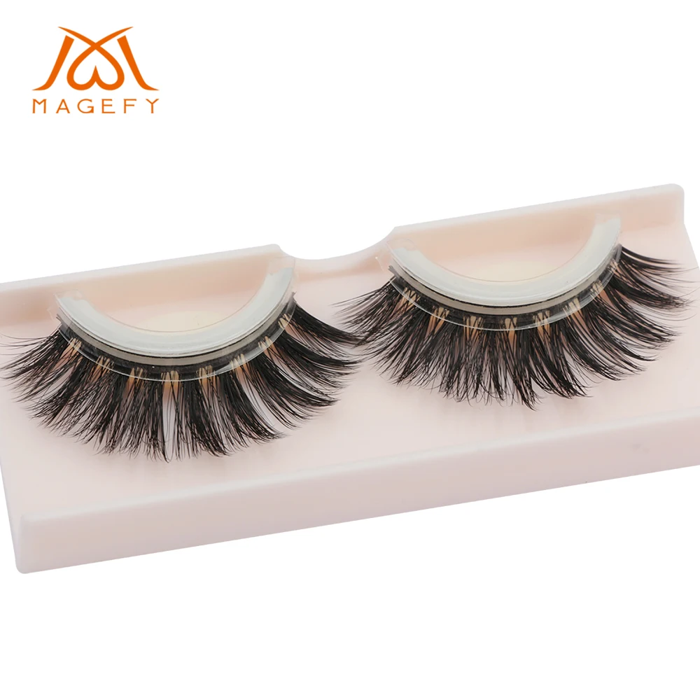 

MAGEFY 1 Pair Self Adhesive 3D Mink False Eyelashes Makeup Fake Eye Lashes Long Natural Extension Flase Eye Lashes Beauty Tools