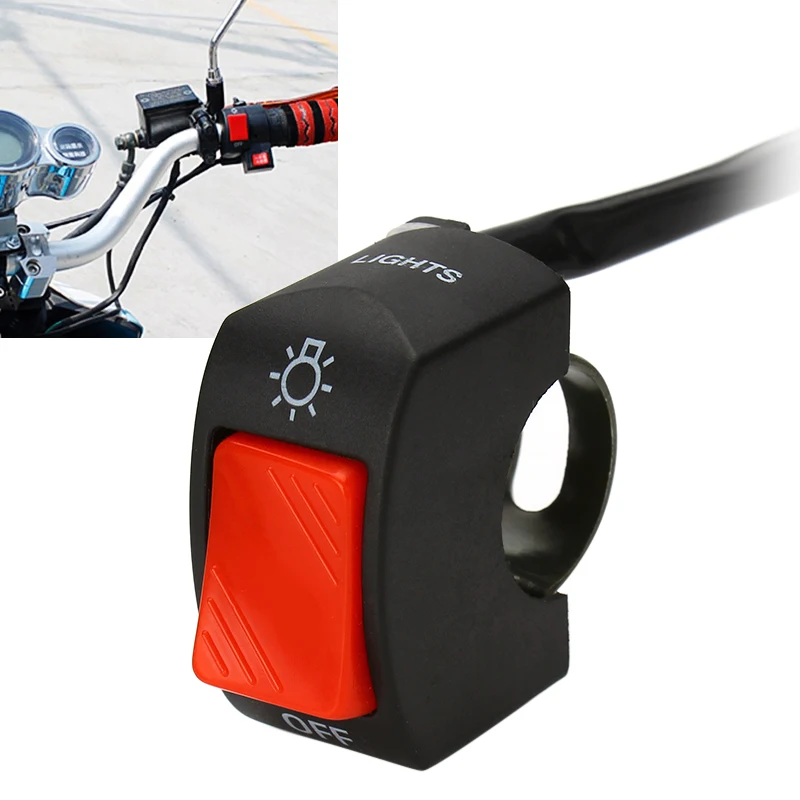 Motorcycle Switches Bullet Connector Handlebar Switches ON/OFF Button