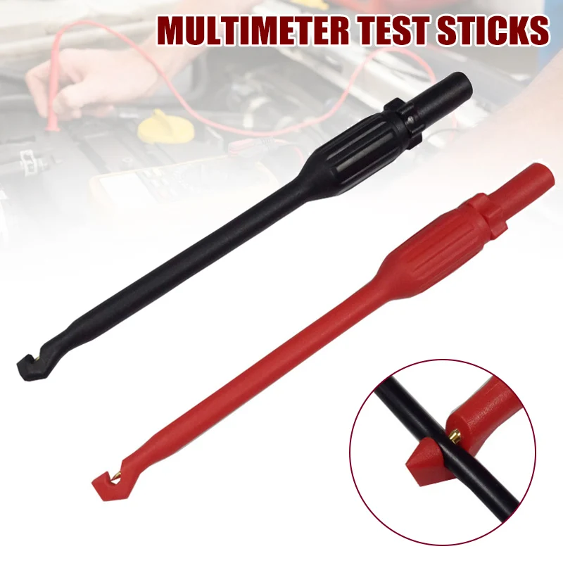 

2Pcs 4mm Automotive Test Lead Kit Power Probe Wire-Piercing Clip Tools CLH@8