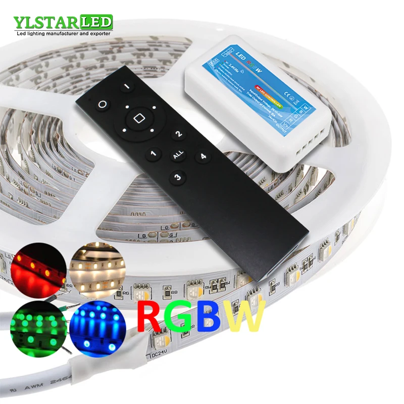 YLSTAR DC12V 24V RGBW LED контроллер 2 4G RF сенсорный экран дистанционное управление 4A на