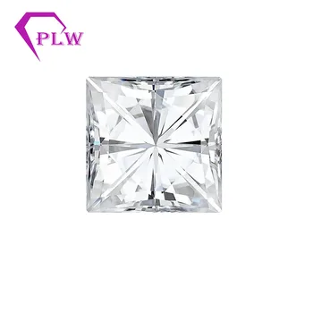 

Provence jewelry 3ex VVS EF color 3.1 carat 8*8mm princess cut loose look like diamond moissanite for ring bracelet necklace