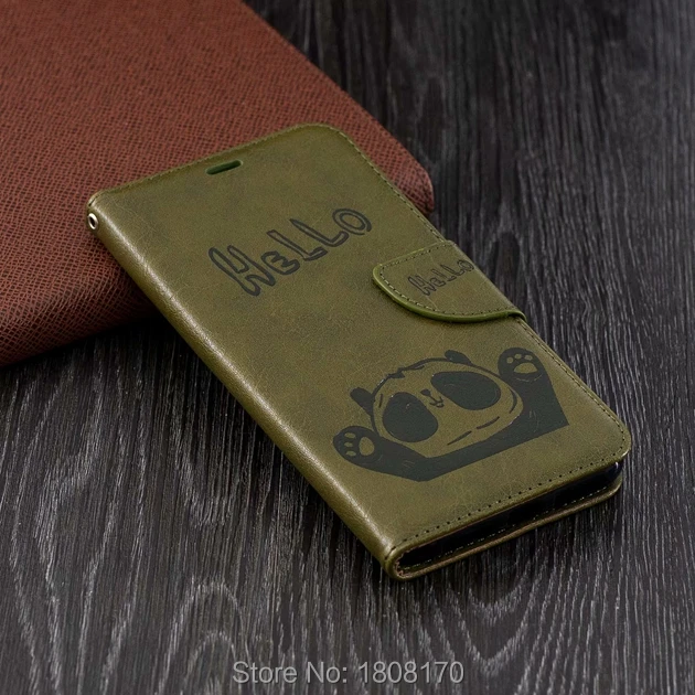 Ретро Бумажник Hello Panda кожаный чехол для Samsung Galaxy NOTE9 Iphone XR XS Max NOKIA 5 1 3 2 2018 подставка
