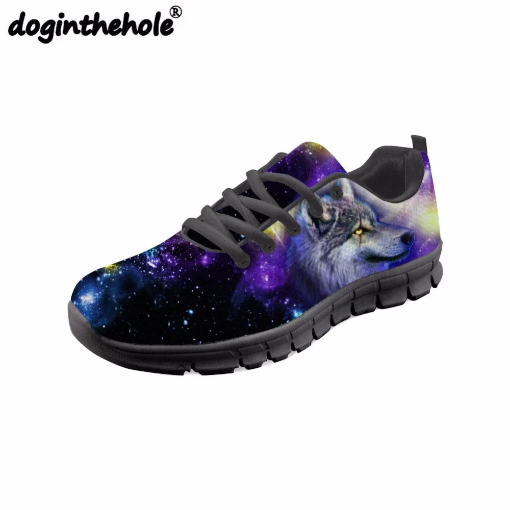 

doginthehole Sports Man Sneakers Cool Wolf Dog Animal Prinitng Running Shoes Men Outdoor Mesh Sport Shoes Breathable Jogging