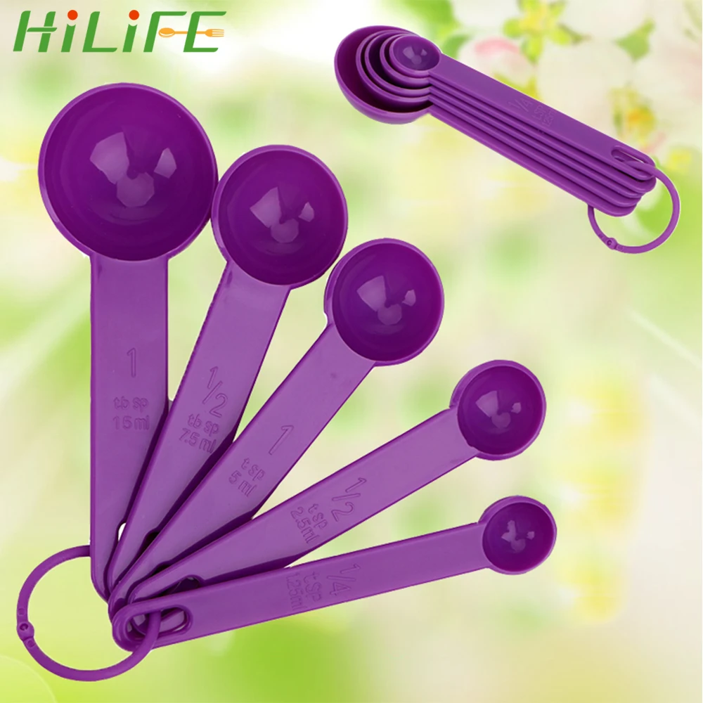 

HILIFE For Baking Coffee Tea Baking Tool 5pcs/Set Plastic Measuring Spoon Kichen Accessories Measure Tool