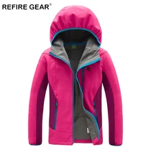 Refire Шестерни Soft Shell Водонепроницаемый ветровка Для женщин ветрозащитный Теплый Открытый Кемпинг куртки Женская зимняя обувь Восхождение куртки