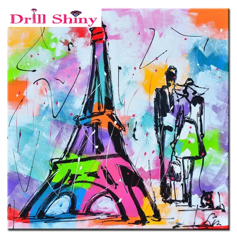 

DIY Diamond Painting cross stitch scenery 5D Diamond Embroidery Eiffel Tower diamond Mosaic pattern diamante Painting