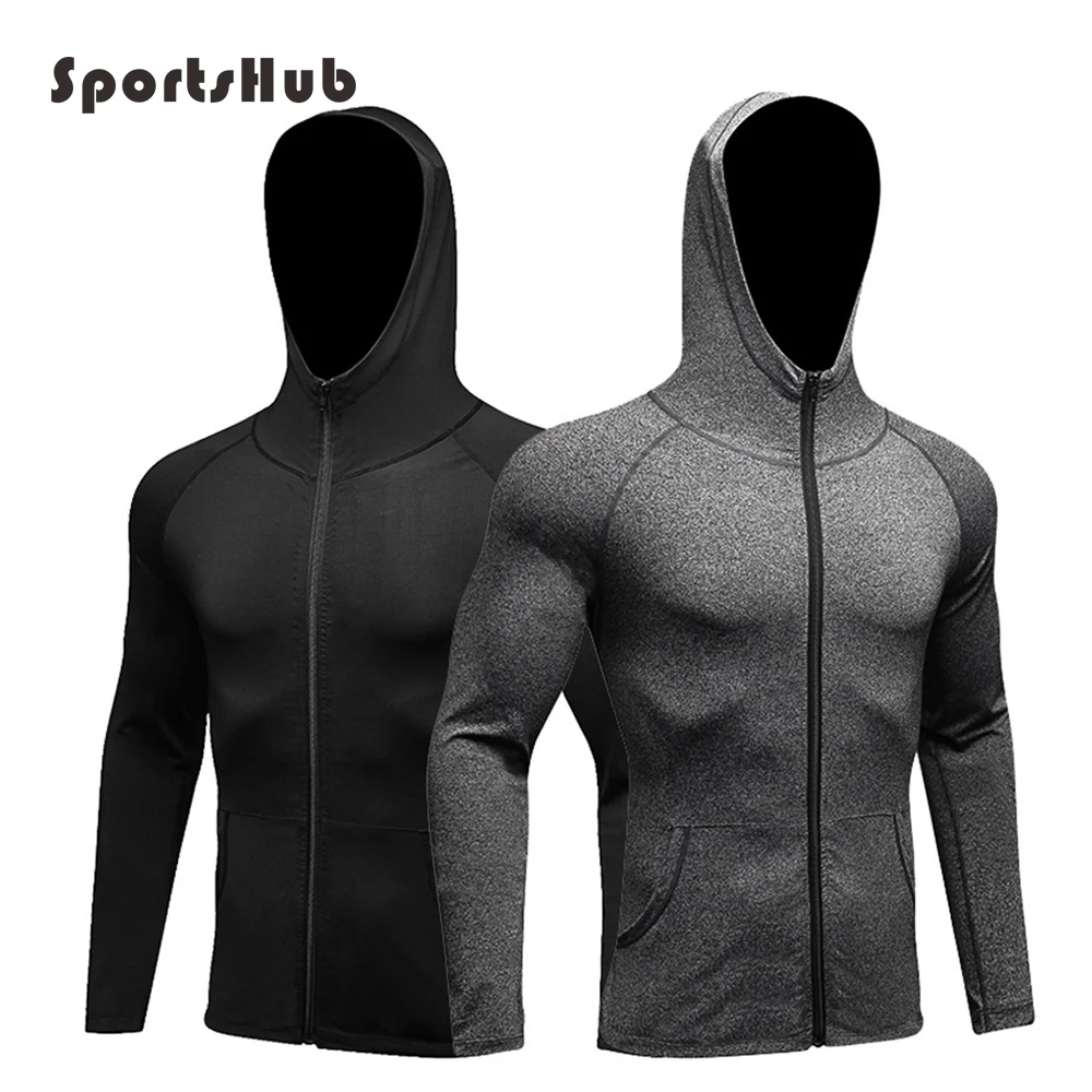 

SPORTSHUB Autumn Outdoor Men Trainning Exercise Sports Jackets Quick Dry Rashgard Men's Running Gym Fitness Jackets SAA0056