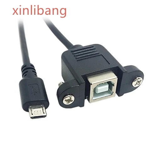 Кабель с креплением на панели Micro USB 5pin папа-USB B мама 50 см винтами | Компьютеры и