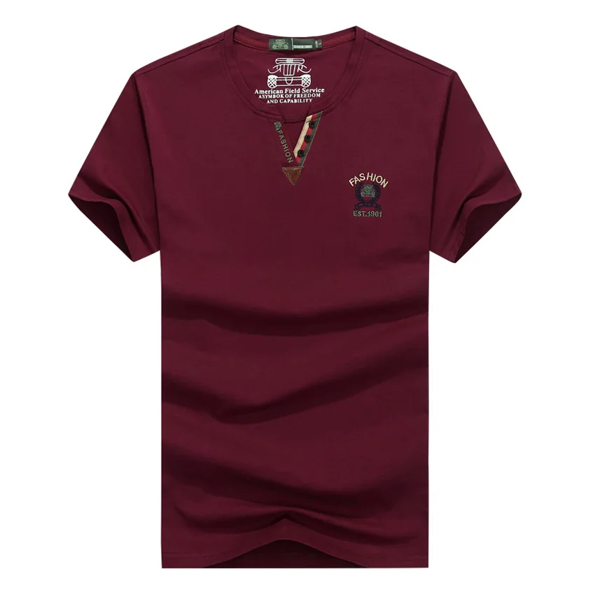 AFS JEEP Hot Sale 2017 New Summer Mens T Shirts V-Neck Slim Fit Short Sleeve T Shirt Mens Clothing Trend Casual Tee Shirt 50z AFS JEEP Hot Sale 2017 New Summer Mens T Shirts V-Neck Slim Fit Short Sleeve T Shirt Mens Clothing Trend Casual Tee Shirt 50z