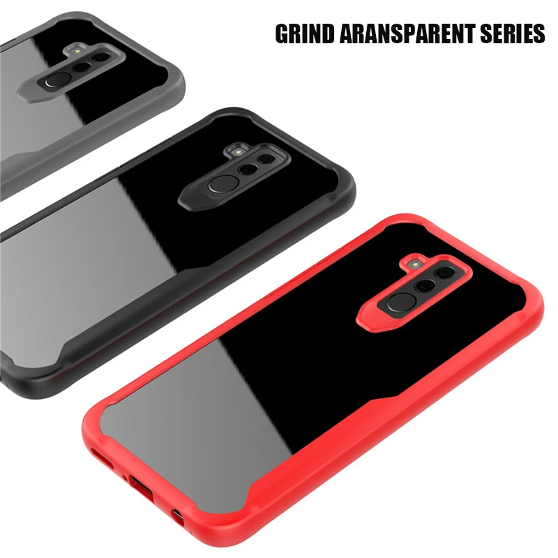 

For Huawie Mate 20 Lite Case Soft Silicone+Transparent PC Armor Back cover Case for Huawei Mate 20 Lite Full Cover Phone Shell