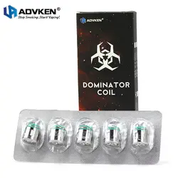 Оригинальный 5 шт. Advken Dominator танк катушки головы 0.16ohm сопротивление сменная катушка для Advken Dominator Subohm бак жидкостью Vape катушки