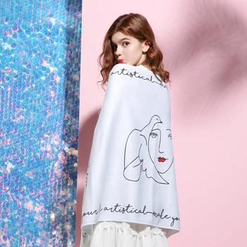 

Mattys Art goddess simple illustration superfine bamboo fiber bath towel comfortable beach towel