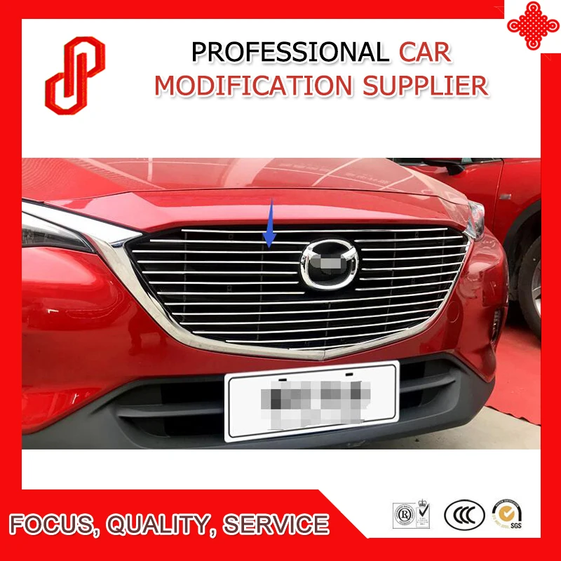 

High quality Stainless steel modification car front grille racing grills grill cover for Mazda CX-4 cx4 2016 2017 2018