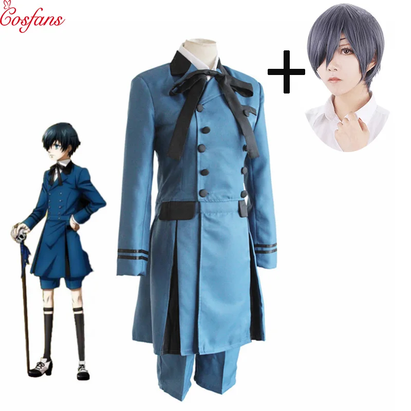 Черный Дворецкий kuroshitsuji Ciel Phantomhive костюм для косплея emboitement себастия Kuroshitsuji аристократ косплей костюм и парики