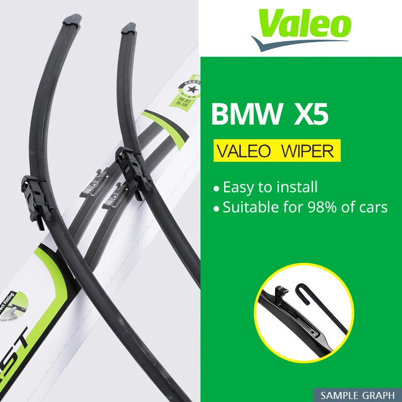 Valeo Wiper Blades for BMW X5 E53 / E70 / F15 Fit Hook / Side Pin