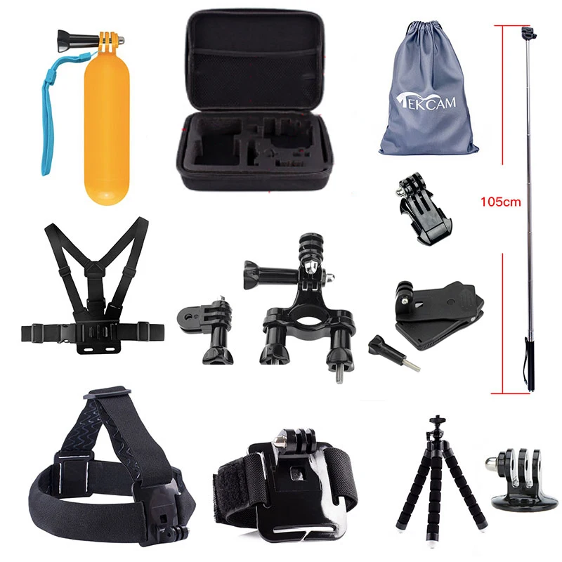 Комплект аксессуаров Tekcam для go pro hero 6/hero 5 HERO 7/yi lite/yi 4 k/xiaomi yi 2 mijia k/thieye t5e/sjcam sj7