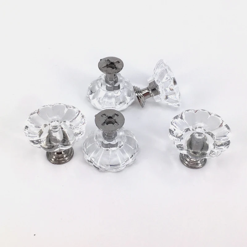 20PCS Clear acrylic Knob kitchen knobs dresser cupboard door