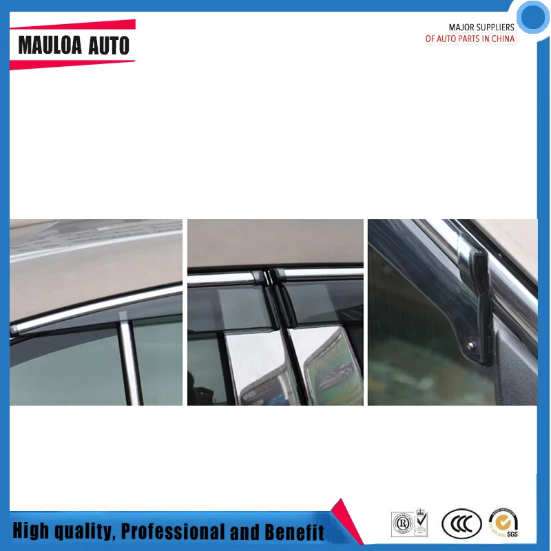 

4 Piece Injection molding trim vent shade rain sun wind deflector window visor for Lacross 2009-2015 2016-2018 09 15 16 18