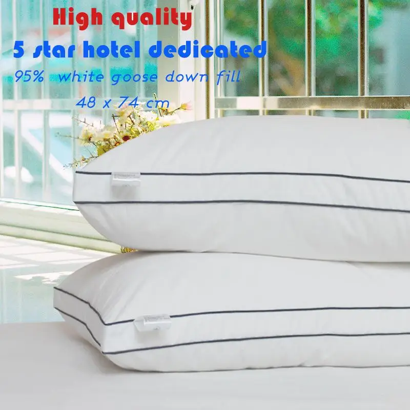 

Zero Pressure Memory Pillow Neck Health textile 80% goose down pillow body / Sleeping / hotel pillows for sleeping bed pillows