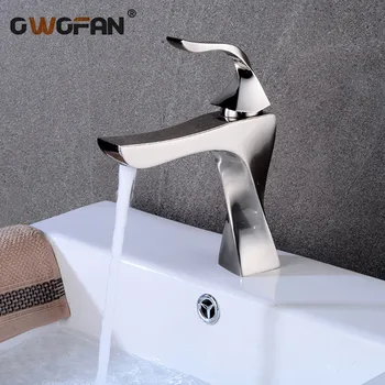

Basin Faucets Brass Taps Contemporary Single Handle Mixer Tap Bathroom Faucets Hot And Cold Cock Wash Basin Water Crane S79-421