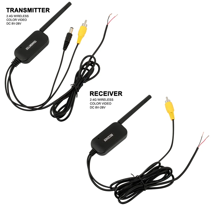 Online ANLUD 2,4G transmisor inalámbrico cámara de visión trasera Video receptor Kit para coche Bus camión reversa DVD Monitor cámara de respaldo rango de 100m