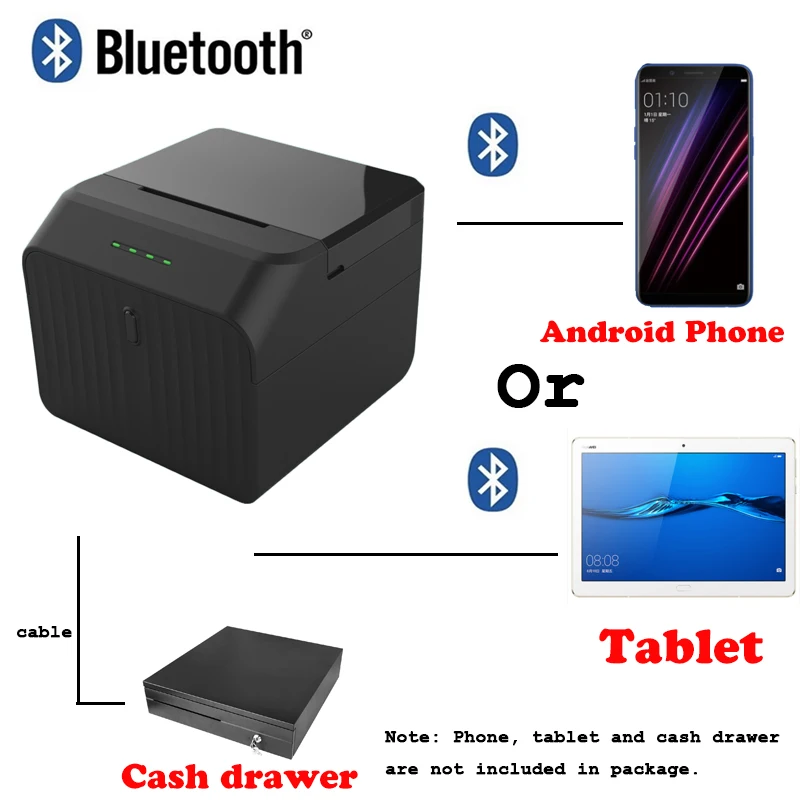 P58 Бесплатная Pos система Loyverse приложение Bluetooth Термальный чековый принтер для Android