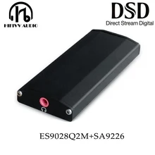 DSD USB декодер DAC 3,5 мм аудио выход 32 бит 192 кГц для компьютера и телефона Android SA9226+ ES9028Q2M