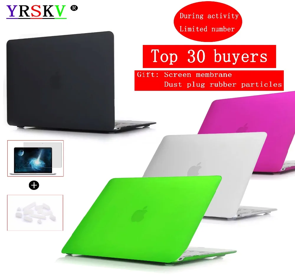 

ZAIWJ notebook Laptop Case For MacBook Air 13 11 Pro Retina 12 13 15 New Pro 13 15 inch 2018 with Touch Bar +Dust-proof rubber