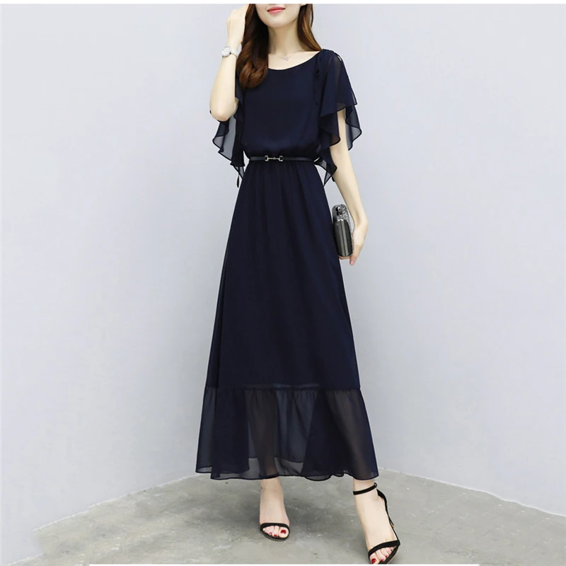 short black chiffon dress