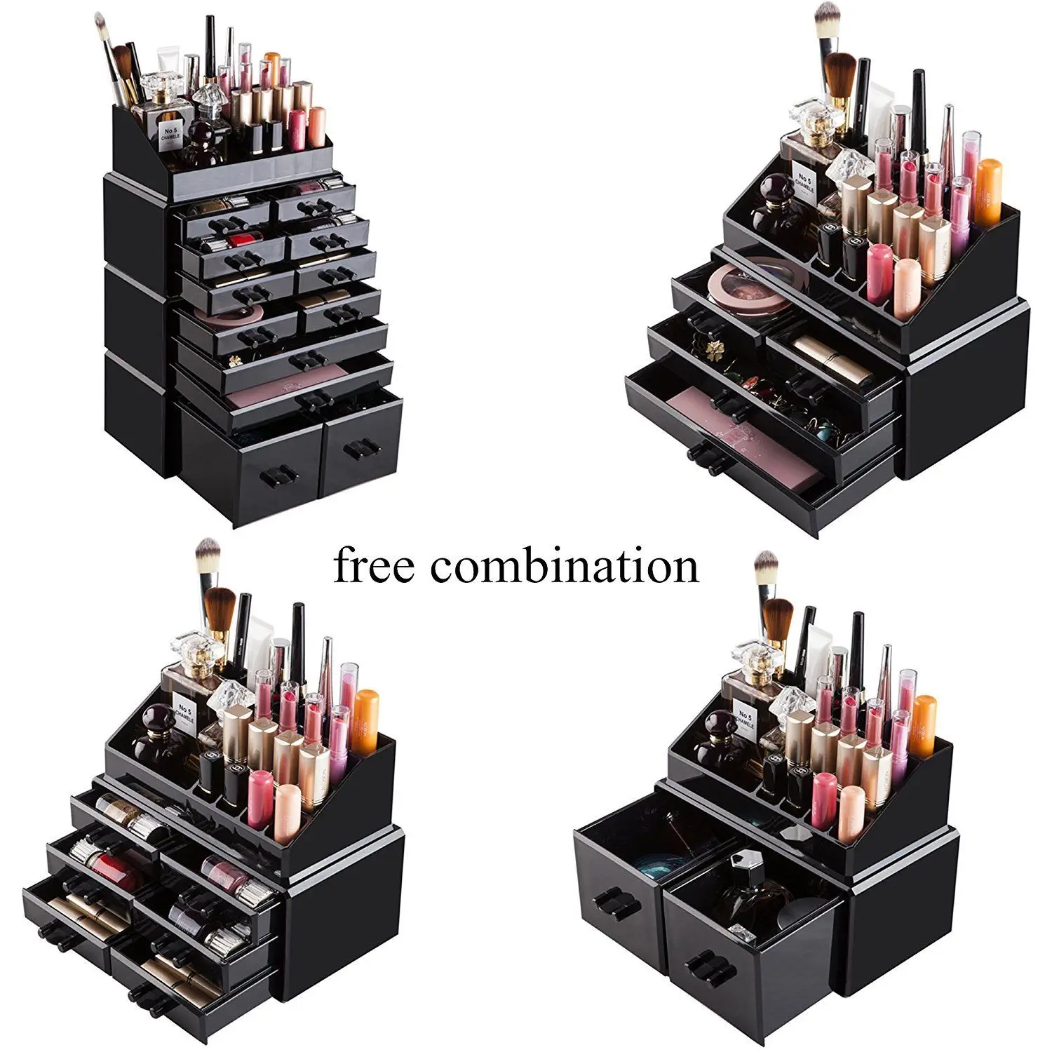 Large makeup organizer with drawers 4 0 Large makeup organizer with drawers 4 0