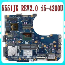for ASUS N551JK motherboard N551JK REV2.0 Mainboard Processor i5 4000 DDR3L GeForce GTX850M 2GB 100% test