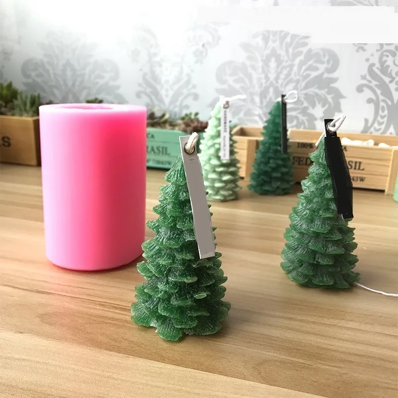 Свеча с рождественской елки силиконовая свеча DIY форма для ручной работы мыло