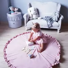 Белый/розовый/серый круглый ковер в скандинавском стиле для спальни, детской комнаты, мягкий толстый коврик для игр на открытом воздухе