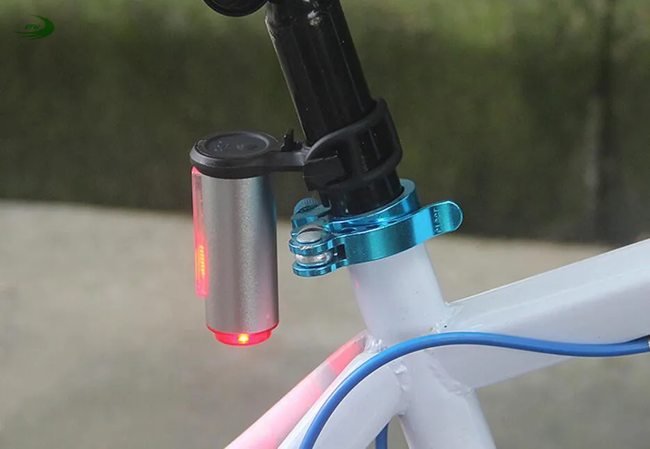 Bicycle USB Light Bike LED 360 Degree Laser Light Cycling Tail Flashlight Bicycle Accessories TL2061