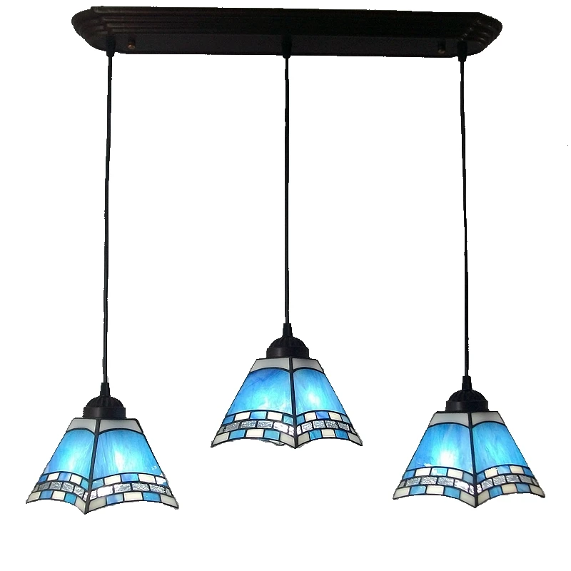 Pink, blue, green 3 associations rectangular chandelier ...