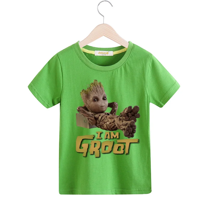 Child Boys Summer Baby Groot Tshirts Kids 2019 Short Sleeve Tees Top Clothes Girls White Casual Cartoon T Shirt T-shirts TX146 (2)
