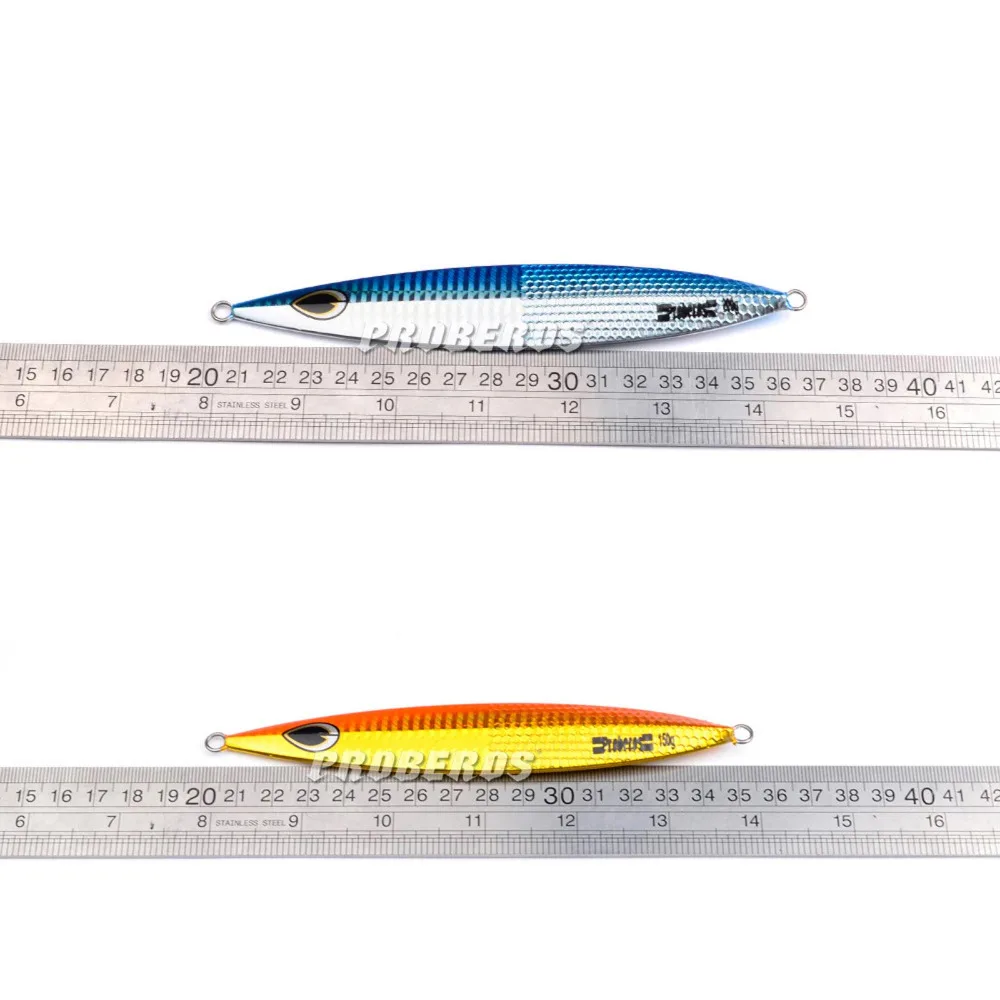 Peças de Pesca Oceano Profundo Barco Rock Praia Metal Lento Jig Jigbait Colher Isca Iscas 150g - 15cm 5 8 Iscas artificiais