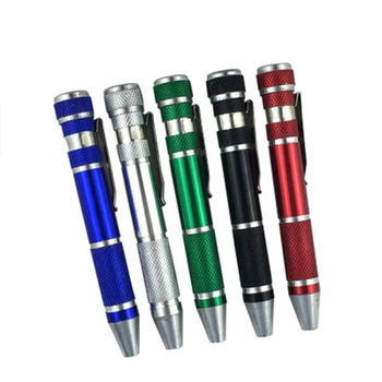 

8 In 1 Aluminum Precision Multi-Tool Screw Driver Portable Mobile Tool Kit Screwdriver Pen Set Black Cell Phone Repair Tools