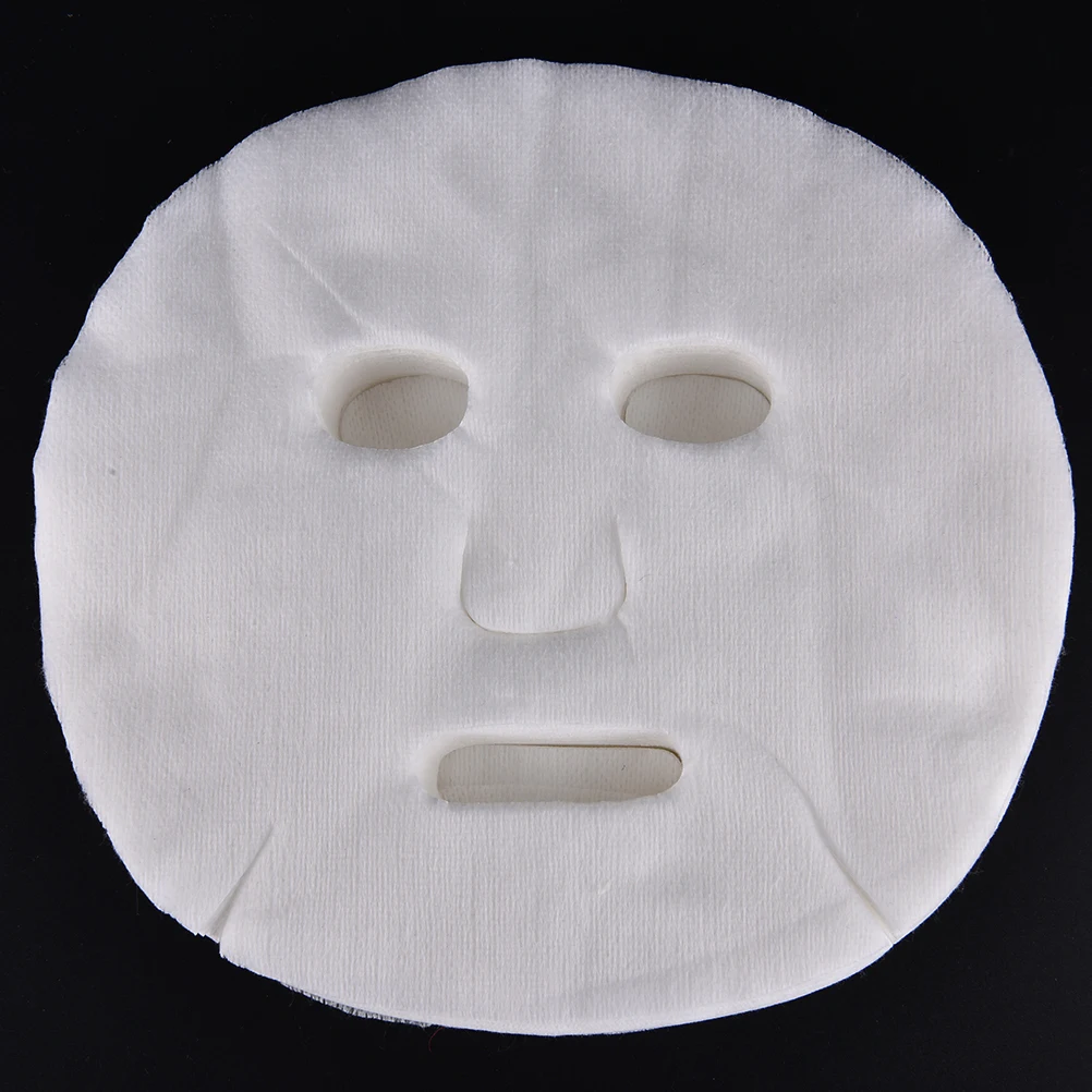100PCS DIY Disposable Facial Mask Pure Cotton Paper Facemask Sheet