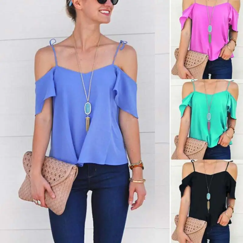 High New Design Short-Sleeved T-shirt Hanging Bandwidth Loose Style Top DSM | Женская одежда