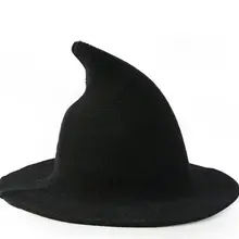 Женская Современная шляпа ведьмы, мужская шапка из овечьей шерсти, вязаная шапка в рыбацком стиле