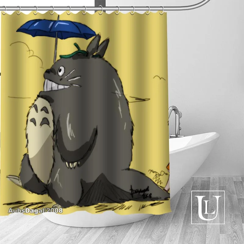 Большая распродажа новинка Современная душевая занавеска My Neighbor Totoro с крючками