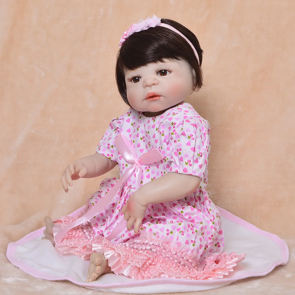 Силикона Reborn Baby Doll Игрушки для девочек 23 дюйм(ов) мягкий силиконовый кукла реборн