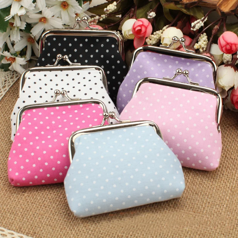 

New 6 Colors 18MM Snap button jewelry Spot Coin Purses Small Wallets Pouch Kids Girl Women's Mone-Bags For Gift QB818