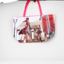 Foldable shopping bag waterproof pouch portable multifunction large capacity handbag green