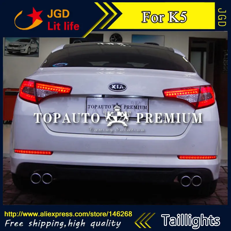 Car Styling tail lights for KIA K5 2010-2014 LED Tail Lamp rear trunk lamp cover drl+signal+brake+r