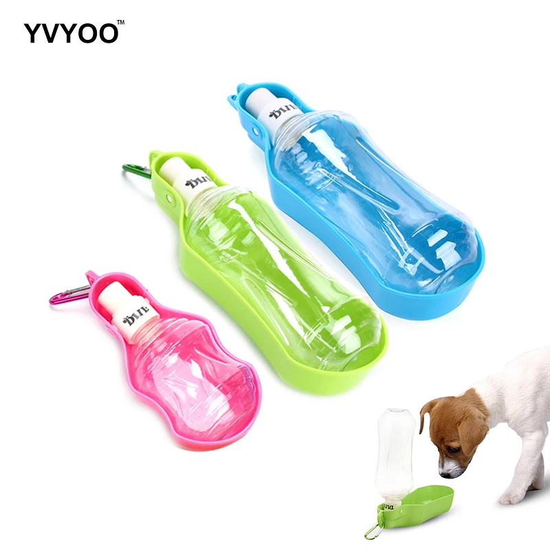 

YVYOO 500ml 250ml Foldable Pet Dog cat Drinking Water Bottles Protable Travel Puppy Dogs Squeeze Water Bottle Dispenser 1pcs C03